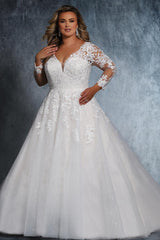 In Stock Off Rack Michelle Bridal MB2110 size 24 ivory