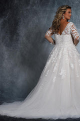 In Stock Off Rack Michelle Bridal MB2110 size 24 ivory